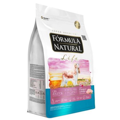 Imagem de Ração Fórmula Natural Super Premium Life para Cães Adultos de Portes Mini e Pequeno Sabor Frango e Linhaça 10,1 kg