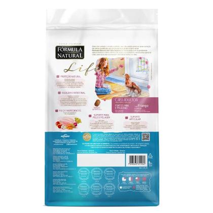 Imagem de Ração Fórmula Natural Super Premium Life para Cães Adultos de Portes Mini e Pequeno Sabor Frango e Linhaça 15kg