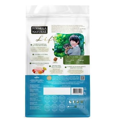 Imagem de Ração Fórmula Natural Super Premium Life para Cães Filhotes Portes Médio e Grande Sabor Frango e Maçã 15 kg