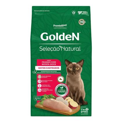 Imagem de Ração Golden Seleção Natural para Gatos Castrados Sabor Frango com Batata Doce 10,1 kg