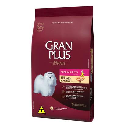 Imagem de Ração Gran Plus Cães Menu Adultos Raças Mini Frango e Arroz 10,1kg