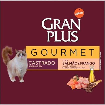 Imagem de Racao Gran Plus Gourmet Gatos Castrados Sabor Salmão e Frango 10,1kg
