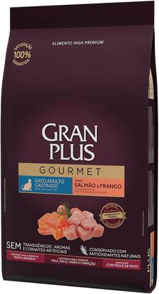 Imagem de Racao Gran Plus Gourmet Gatos Castrados Sabor Salmão e Frango 10,1kg