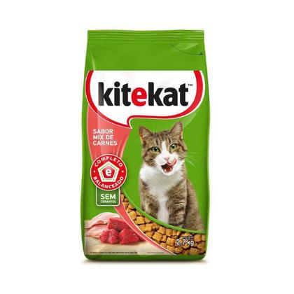 Imagem de Ração Kitekat para Gatos Adultos Sabor Mix de Carnes - 2,7kg