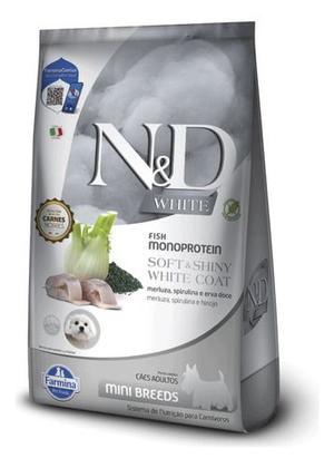 Imagem de Ração N&D White Merluza, Spirulina e Erva Doce para Cães Adultos de Raças Mini 2 Kg