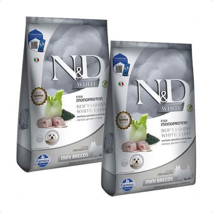 Imagem de Ração N&D White Merluza, Spirulina e Erva Doce para Cães Adultos de Raças Mini 2 Kg