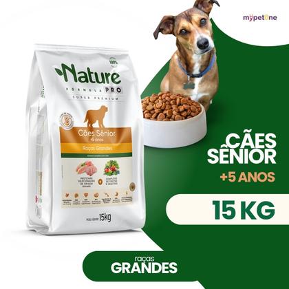 Imagem de Ração Nature Fórmula Pro Cães Adultos Sênior +5 Raças Grandes - 15kg