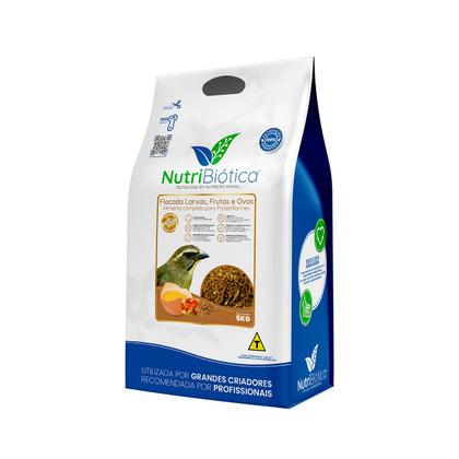 Imagem de Ração Nutribiotica SUPER PREMIUM Trinca Ferro Flocada Larvas Frutas e Ovos - 5KG