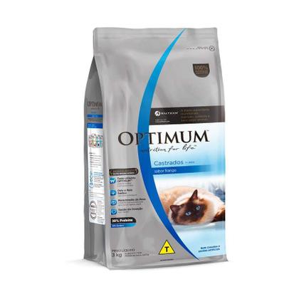 Imagem de Ração Optimum para Gatos Adultos Castrados 1+ anos sabor Frango - 3kg