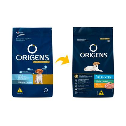 Imagem de Ração Origens para Cães Filhotes de Porte Mini e Pequeno Sabor Frango e Cereais - 10,1kg