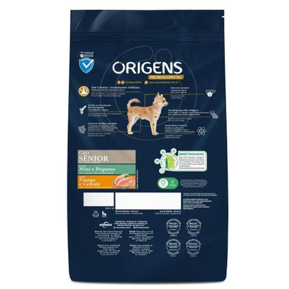 Imagem de Ração Origens Premium Especial para Cães Sênior Portes Mini e Pequeno Sabor Frango e Cereais 10,1 kg