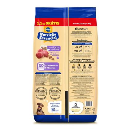 Imagem de Ração para Cachorro Pedigree Nutrição Essencial Sabor Carne ao Leite 10,1kg