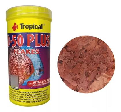 Imagem de Ração Para Peixe D-50 Plus Flakes 200g Tropical
