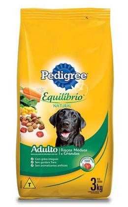 Imagem de Ração Pedigree Equilíbrio Natural para Cães Adultos de Raças Médias e Grandes - 3 Kg