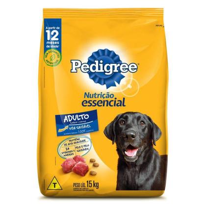 Imagem de Ração Pedigree Nutrição Essencial Carne Para Cães Adultos Raças Médias e Grandes 15 kg