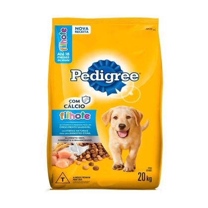 Imagem de Ração Pedigree para Cães Filhotes de Porte Médio e Grande Sabor Carne, Frango e Cereais - 20Kg