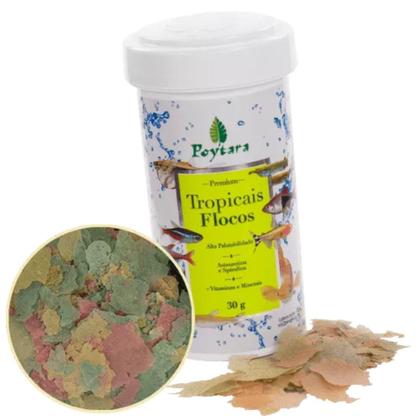 Imagem de Racao Poytara Tropicais Flocos 130g