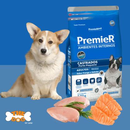 Imagem de Ração Premier Castrados Cães Adultos Pequeno Porte Sabor Frango e Salmão 2,5kg