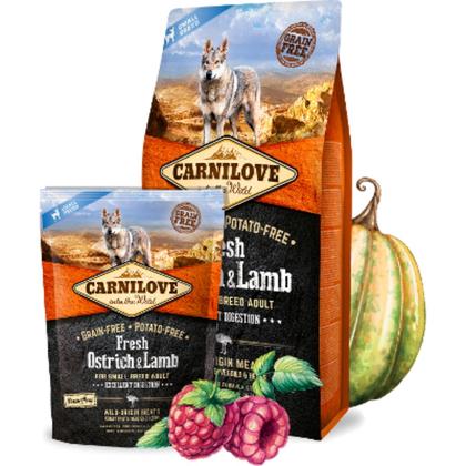 Imagem de Ração Premium Carnilove Fresh de Avestruz & Cordeiro Para Cães de Raças Pequenas 6 Kg