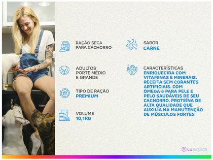Imagem de Ração Premium para Cachorro Pedigree  - Nutrição Essencial Carne Adulto 10,1kg