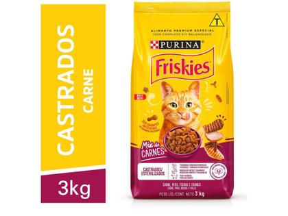 Imagem de Ração Premium para Gato Purina Friskies - Mix de Carnes Adultos 3kg