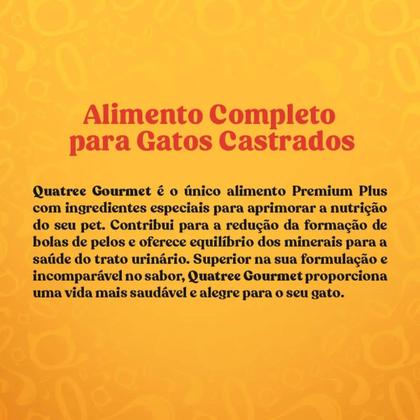 Imagem de Ração Quatree Gourmet para Gatos Adultos Castrados Sabor Mix de Carnes 10kg Quantidade:02un 10,1kg