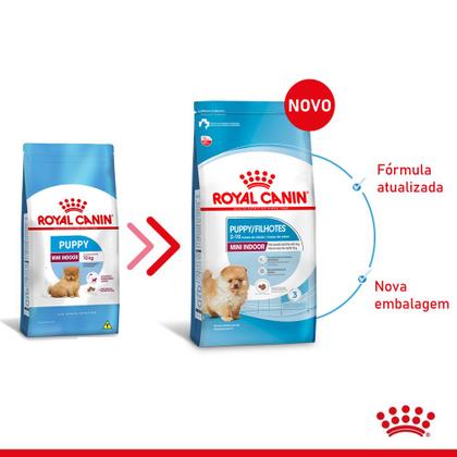 Imagem de Ração Royal Canin Mini Indoor Puppy para Cães Filhotes Porte Pequeno 7,5 kg