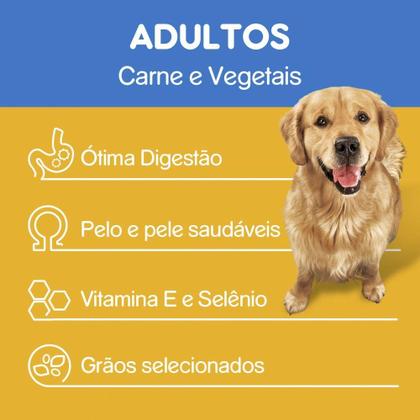 Imagem de Ração Seca Pedigree Carne e Vegetais para Cães Adultos Raças Médias e Grandes - 20 Kg