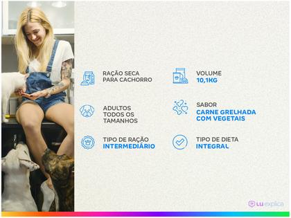 Imagem de Ração Seca Purina Alpo Carne, Frango, Cereais e Vegetais para Cães Adultos 10,1kg