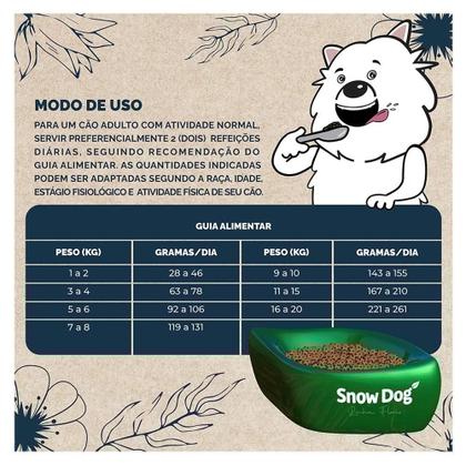 Imagem de Ração Seca Snow Dog Flores Cuidado da Pele para Cães Adultos Porte Pequeno - 10,1 Kg