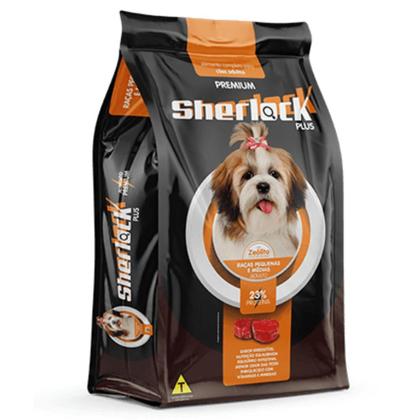 Imagem de Ração Sherlock Premium Plus Sabor Carne para Cães Adultos de Raças Pequenas e Médias 20kg