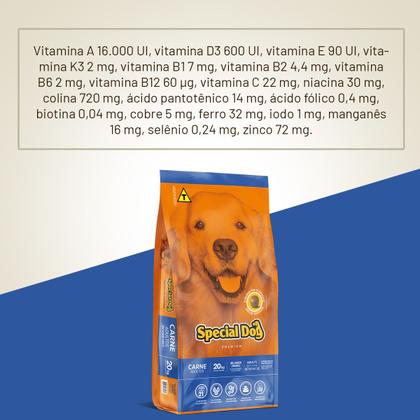 Imagem de Ração Special Dog Premium Cão Adulto Sabor/Carne 20 kg