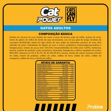 Imagem de Ração Super Premium Cat Power Gato Adulto Carne 10,1Kg