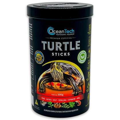 Imagem de Ração Turtle Sticks 300g Ocean Tech Flutuante Para Tartaruga