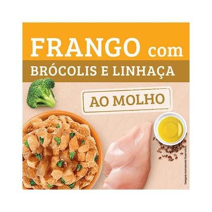 Imagem de Ração Úmida Kelcat Sachê para Gatos Sabor Frango com Brócolis e Linhaça 85g - 1 Unidade