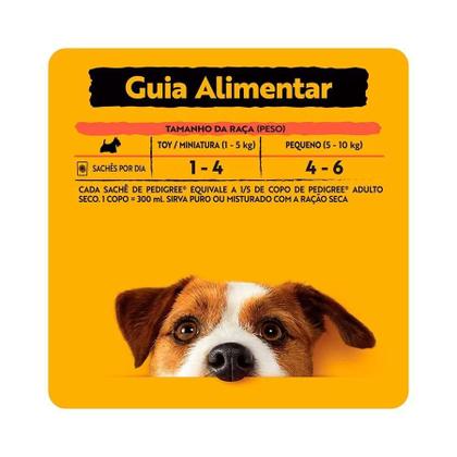 Imagem de Ração Úmida Pedigree  Sachê Cordeiro ao Molho para Cães Adulto Raça Pequena 100g