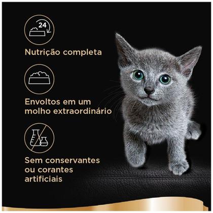 Imagem de Ração Úmida Sheba Sachê Cortes Selecionados Sabor Carne ao Molho para Gatos Filhotes - 85 g