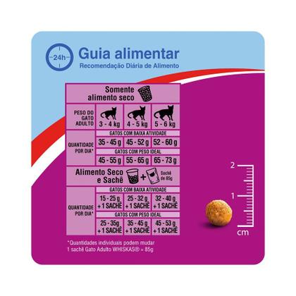 Imagem de Ração Whiskas para Gatos Adultos Castrados Sabor Carne - 2,7Kg