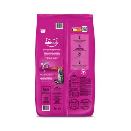 Imagem de Ração Whiskas para Gatos Adultos Castrados Sabor Carne - 2,7Kg