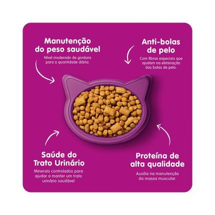 Imagem de Ração Whiskas para Gatos Adultos Castrados Sabor Carne - 2,7Kg