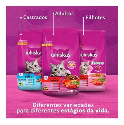 Imagem de Ração Whiskas Para Gatos Adultos Sabor Peixe - 2,7kg
