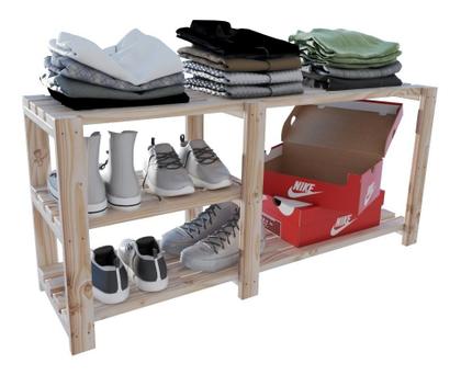 Imagem de Rack 110x50 100% Pinus C/ Suporte Organizador