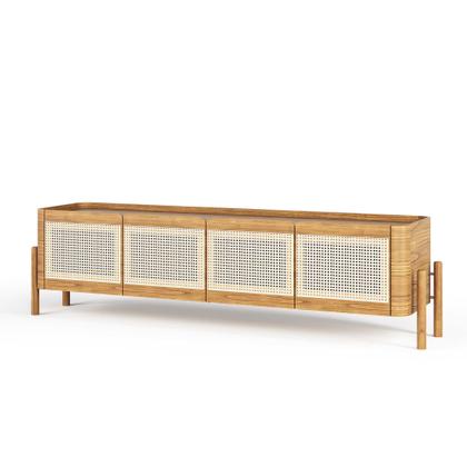 Imagem de Rack 4 portas Rattan Natural - CL2472