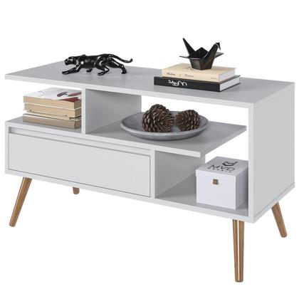 Imagem de Rack Aparador Estante para Tv 55 Polegadas com Porta Nicho Prateleira Pés Palito Retro