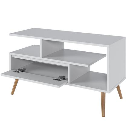 Imagem de Rack Aparador Estante para Tv 55 Polegadas com Porta Nicho Prateleira Pés Palito Retro