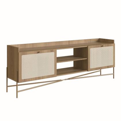 Rack Argos 2 Portas 183cm Palhinha Pés metálicos Oslo Artesano - Rack ...