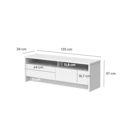 Imagem de Rack Aspen 135 cm - Branco Fosco