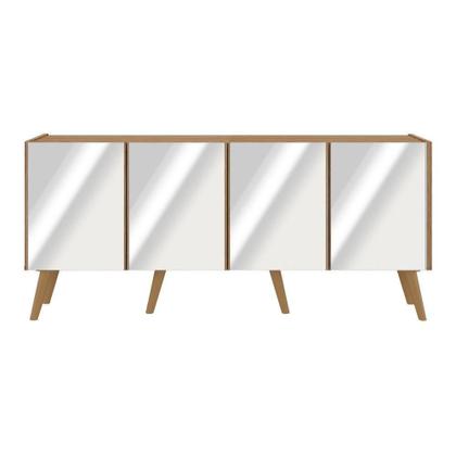 Imagem de Rack Até 50 Polegadas Retrô Com Espelhos Mp1082 Rustic natural