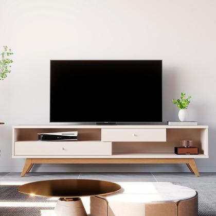 Imagem de Rack Bancada 5232 180 cm TV até 75" com Pés Madeira Maciça