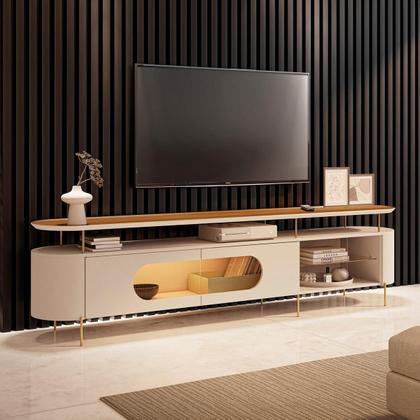Imagem de Rack Bancada Aria LED para TV até 85” Polegadas Pés em Aço